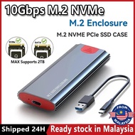 10Gbps M.2 NVMe SATA SSD Enclosure Case Box Applied to M.2 NGFF NVMe PCIe SATA Enclosure Adapter Too