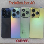 For Infinix hot 40i X6528B Housing Battery Back Cover Rear Door with camera lens Replacement
