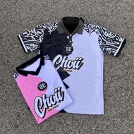 Baju CHOII Tshirt Lelaki Thailand Viral Jersey Ootd Collar Blvckroseapparel Polo Shirt Plus Size Men Women Green Pink White Black