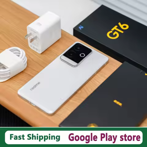 DHL Fast Delivery Realme GT 6 Cell Phone 120W Charge 5800mAh Battery Snapdragon 8 Gen 3 OTA 6.78" AM