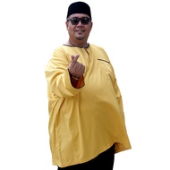 PLATINUM Plus Size Baju Melayu Teluk Belanga Baju Johor PM9205C11 Yellow Big Size Baju Melayu Tradit