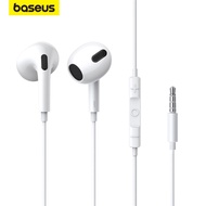 Baseus H17 3.5mm Wired Earphone with Microphone Wire-controlled in-ear Headphone For Music Sport In Ear Monitor Earbud Headset Over The Ear Headphones