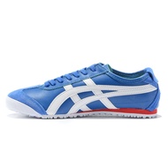 (Authentic) Onitsuka 66 Men's and women's leather shoes Sports Tiger shoes Tiger shoes Sapphire blue and white