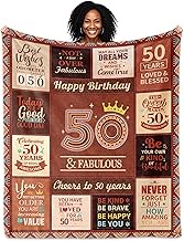 NEXVSGL 50th Birthday Gifts for Her, 50 Year Old Gifts for Women Turning 50, Happy 50th Birthday Gif