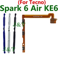 For Tecno Spark 6 Air / KE6 Power Volume On Off Button Flex Keys Up and Down Side Out Button Ribbon 
