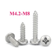 304 stainless steel cross round head self-tapping/wood screw/self-tapping screw M4.2-M8【YH】