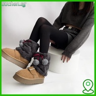 SUCHENSG Plush Fur Boots Cover - Warm Fluffy Boot Socks for Women