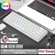 Ajazz K685T mechanical keyboard Bluetooth peripherals RGB hot swappable 68 key three modes wireless