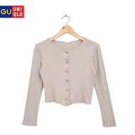 Uniqlo Light Beige GU Stick Crop Cardigan (CODE: B74-20 )