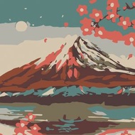 數字油畫風景花卉填色套裝 兒童學生手繪畫 家居裝飾畫 DIY手作- A28花開 20X20畫布+框+顏料畫筆