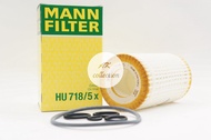 BENZ กรองน้ำมันเครื่อง ไส้กรองน้ำมันเครื่อง MANN FILTER Engine Oil filter HU718/5X เครื่อง M112 M113 M272 M273 Models W211 W220 W221  W210 W202 W203   MAHLE OX153/7D