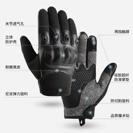 【Ready Stock】 Anti-Cut Carbon Fiber Gloves Men's Shell Tactical Full Finger Motorcycle Riding Anti-S