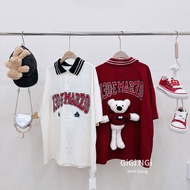 13DE MARZO POLO SHIRT WITH 2-SIDED EMBROIDERED LETTERS