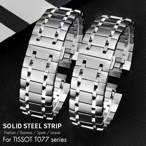 23mm x 12mm Stainless Steel 316L Bracelets Metal Watch Strap for Tissot 40.3mm T077 T077.417 PRX Sup
