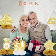 X.B.K 9 Pcs 50th Anniversary Decorations, 50th Wedding Anniversary Decorations 50th Anniversary Hone