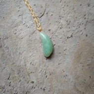 天然緬甸翡翠吊墜 18k金扣頭 072121