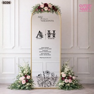 Sticker Cermin Welcome Board Wedding | Custom Sticker Cermin | Sticker Only | Tema Klasik Elegant