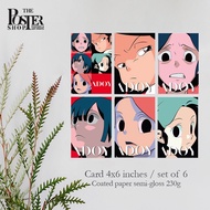 Ady Album Card 4x6 inches Set of 6 Picture Cards Cover Band ADOY 6 Types Size 4x6
