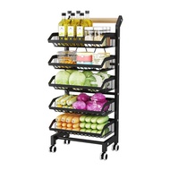5 Tier Kitchen Trolley Rack Narrow Storage Racks Spice Rack Sliding Cabinet Rak Dapur Adjustable Utility Cart