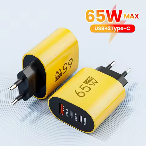 65W PD USB Charger Fast Charging 3 Ports Quick Charge 3.0 For iPhone Samsung Huawei Mobile Phone Cha