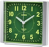 CASIO TQ-479-8JF Alarm Clock, Silver Standard, Analog, Electronic Sound Alarm, Luminous Dial with Light