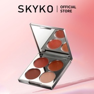 SKYKO Blush Palette Creamy 4 Colors Blusher Muti-use For Eyeshadow & Lips & Cheek