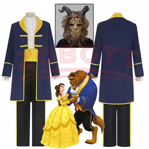 Prince Beauty and the Beast Cosplay Adult Costumes Prince Adam Cosplay Costume Clothes Adam Men hall