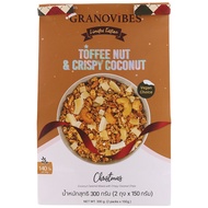 🌈 ห้ามพลาด‼ Granovibes Granola Toffee Nut &amp; Crispy Coconut 300g. ⏰ กราโนไวบ์สกราโนล่าสูตรท็อฟฟี่นัทและมะพร้าวอบกรอบ 300กรัม