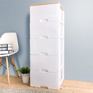 [特價]【HOUSE】木天板-純白衣物抽屜式五層收納櫃(台灣製造-白色)