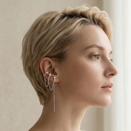 1pc Geometry Long Tassel Chain Fake Earrings Ear Clip For Women No Piercing Earing Ear Cuff Fashion 