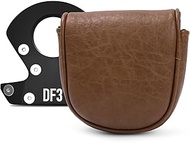 Golf Putter Covers Mallet Putter Headcover for Golf DF3 Putter, Brown Putter Cover Magnetic Closure 
