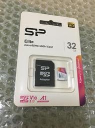 SP 廣穎 MicroSDHC U1 A1 32G記憶卡 紅色(附轉卡)