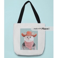 Rodeo Cat Tote Bag Canvas