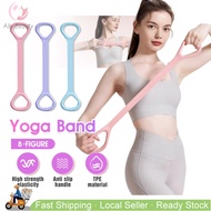 🇸🇬 8-Shaped Chest Expander Rope Fitness Resistance Bands Yoga Gym Fitness Pulling Elastic Rope Shoul