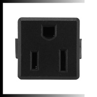 AC 125V 15A Panel Mount US Outlet Power Socket Black u1bhhrhds