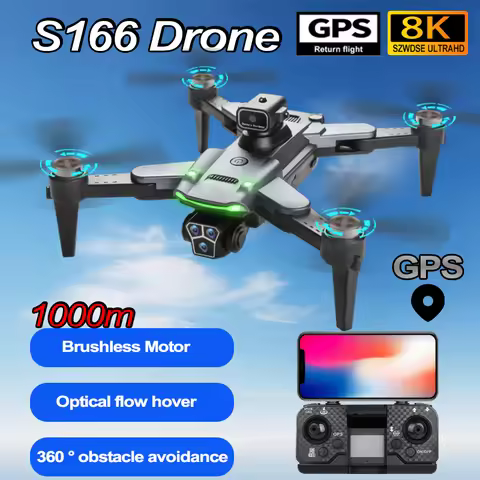 S166 Professional drone GPS Brushless 8K HD dual-lens Camera Intelligent obstacle avoidance Foldable