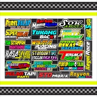 Sticker Stiker Pack Helm Laptop Kata Makassar anti air tahan lama bahan tebal