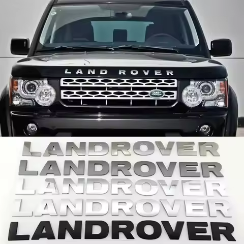 3D ABS Letters LAND ROVER Logo Rear Trunk Emblem Badge Sticker For Land Rover Range Rover Velar Spor