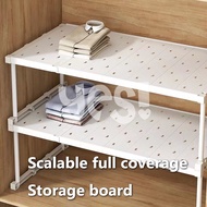 Expandable Cabinet Shelf Organizer Storage Rack Shelf Riser for Kitchen Pantry Shoe Rack Cupboard