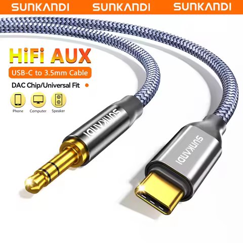 SUNKANDI USB C to 3.5mm Headphone Cable, Type C to 3.5mm Headphone Stereo Audio Cord for iPhone 16 1