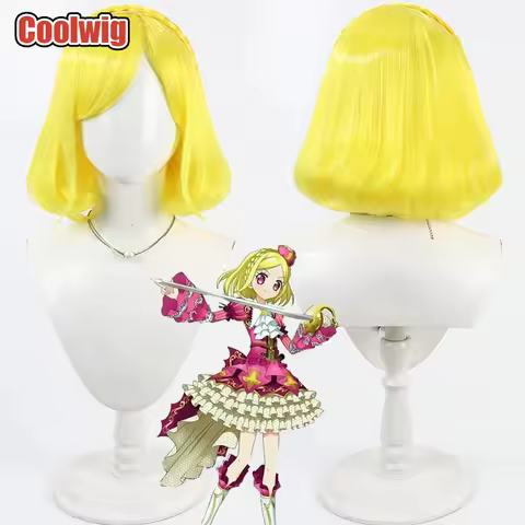 Coolwig Synthetic Hair Midorikaze Fuwari Cosplay Wigs Game PriPara Midorikaze Fuwari 35cm Short Yell