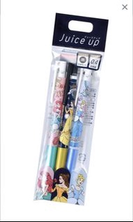 Juice Up 一套三支迪士尼公主 0.4mm 黑色原子筆