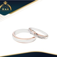 Cincin Berlian Couple diamond asli emas putih