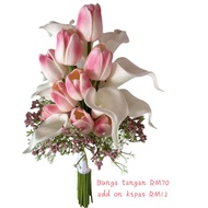 bunga tangan pengantin custom lily mix tulip