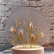 手作押花療愈LED小夜燈 | 典雅小夜燈