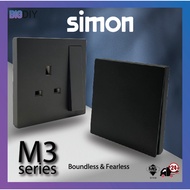 SIMON[European Brand] M3 Series Black Switch / Switches & Socket Outlet 1 gang 2 gang 3 gang 4 gang 