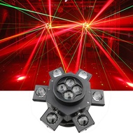 Show Time Dj 6 Arm Beam Led Moving Head Light 4 Bee Led With R/G Laser RGBW 4 IN 1 Unlimited Rotate 