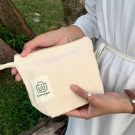 Pouch Kanvas Souvenir Polos Bisa Custom Murah I Naya Pouch Wewadahan
