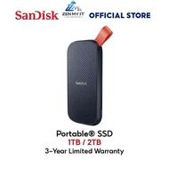 Sandisk 1TB 800MB/s USB 3.2 Portable SSD - Black (SDSSDE30-1T00-G26)