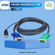 ATEN KVM 2L-5202U SPHD Connector USB KVM Cables 1.8 meters